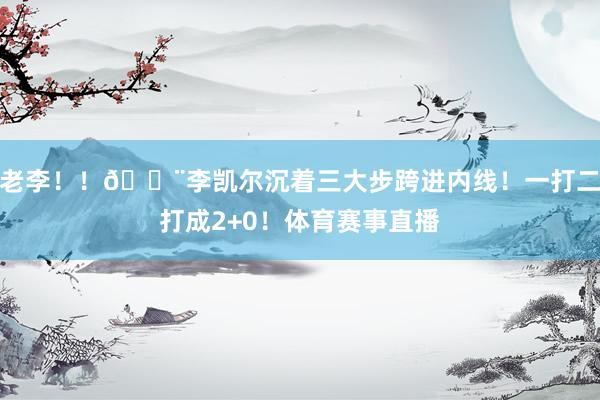 老李！！🔨李凯尔沉着三大步跨进内线！一打二打成2+0！体育赛事直播