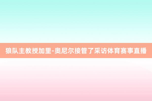 狼队主教授加里-奥尼尔接管了采访体育赛事直播