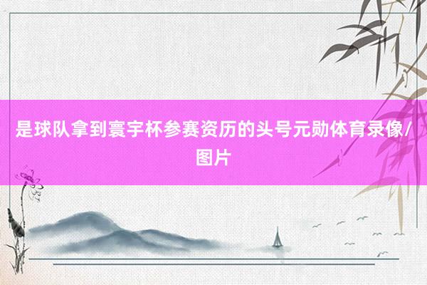 是球队拿到寰宇杯参赛资历的头号元勋体育录像/图片