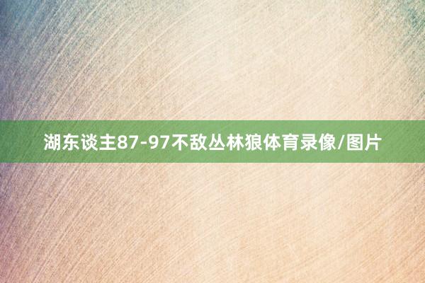 湖东谈主87-97不敌丛林狼体育录像/图片