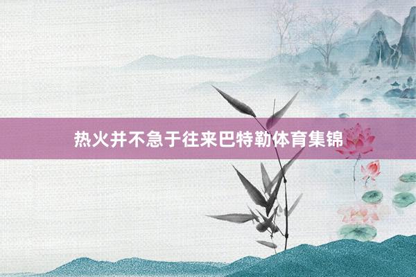 热火并不急于往来巴特勒体育集锦