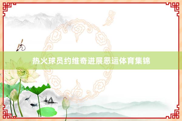 热火球员约维奇进展恶运体育集锦