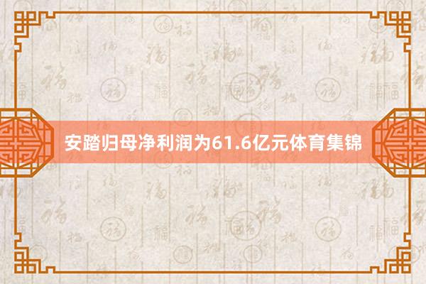 安踏归母净利润为61.6亿元体育集锦