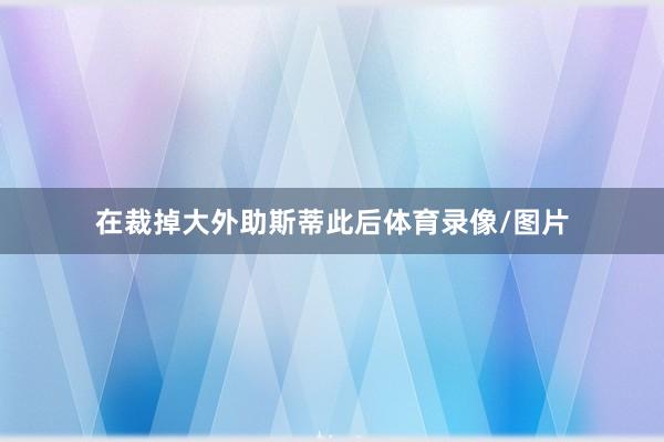 在裁掉大外助斯蒂此后体育录像/图片