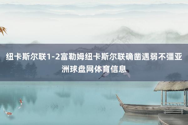 纽卡斯尔联1-2富勒姆纽卡斯尔联确凿遇弱不彊亚洲球盘网体育信息