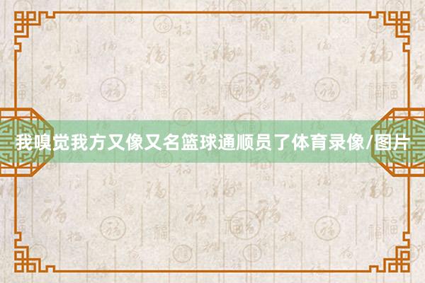 我嗅觉我方又像又名篮球通顺员了体育录像/图片