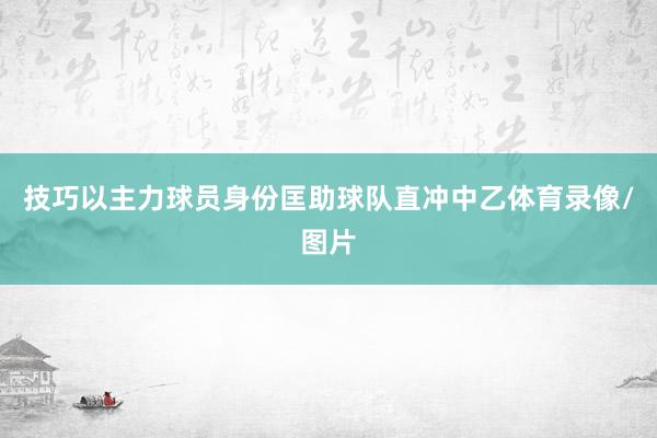技巧以主力球员身份匡助球队直冲中乙体育录像/图片