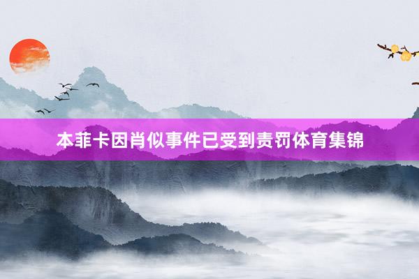 本菲卡因肖似事件已受到责罚体育集锦