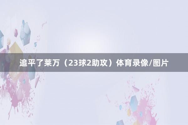 追平了莱万（23球2助攻）体育录像/图片