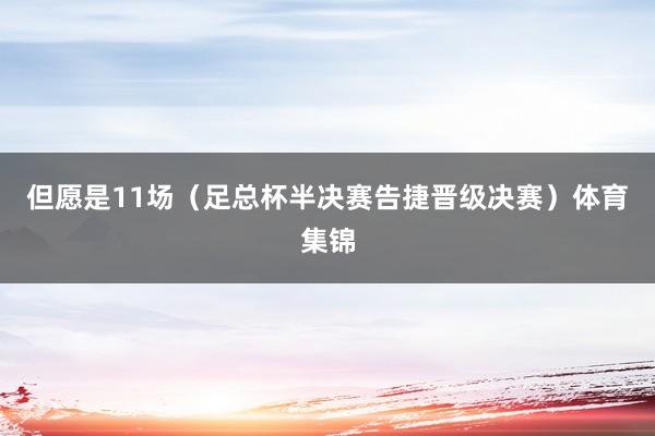 但愿是11场（足总杯半决赛告捷晋级决赛）体育集锦