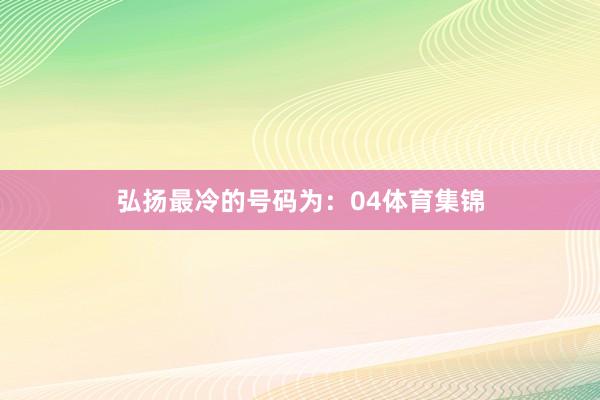 弘扬最冷的号码为：04体育集锦