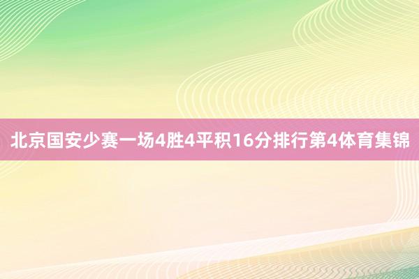 北京国安少赛一场4胜4平积16分排行第4体育集锦