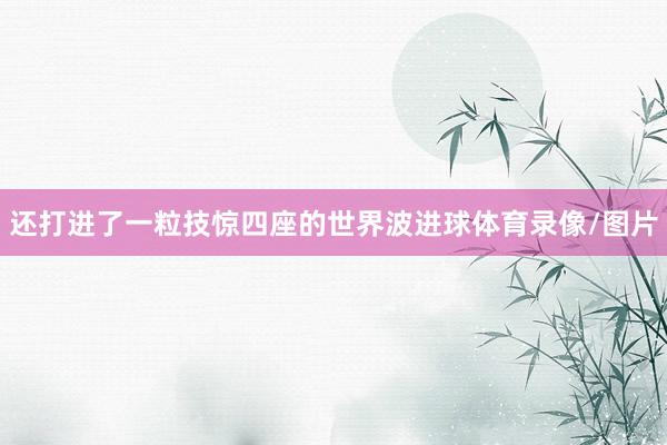 还打进了一粒技惊四座的世界波进球体育录像/图片