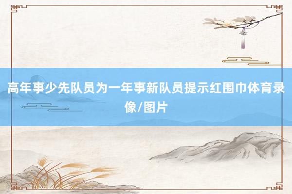 高年事少先队员为一年事新队员提示红围巾体育录像/图片