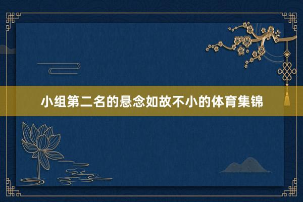 小组第二名的悬念如故不小的体育集锦