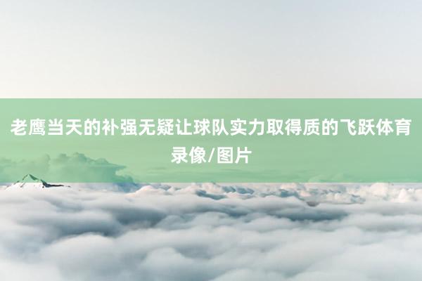 老鹰当天的补强无疑让球队实力取得质的飞跃体育录像/图片