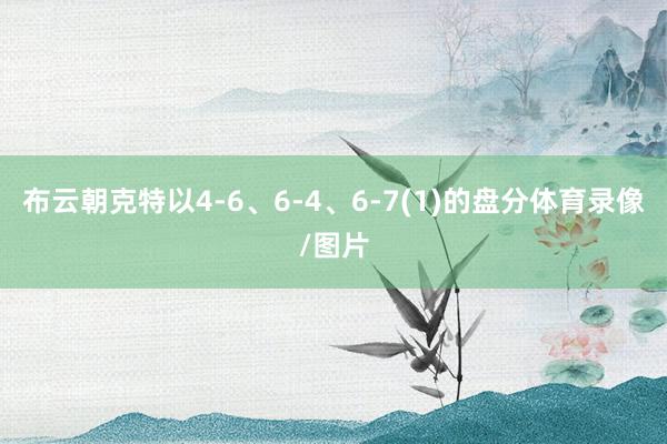 布云朝克特以4-6、6-4、6-7(1)的盘分体育录像/图片