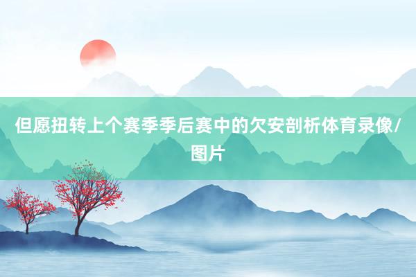 但愿扭转上个赛季季后赛中的欠安剖析体育录像/图片
