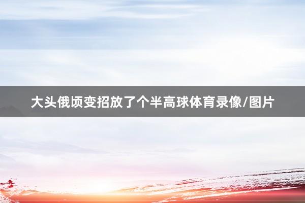 大头俄顷变招放了个半高球体育录像/图片