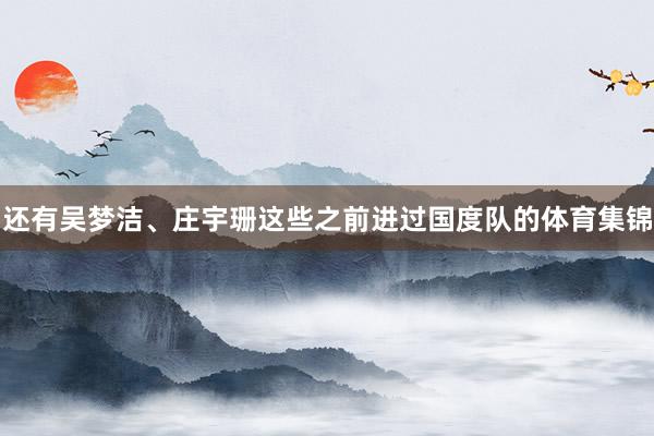 还有吴梦洁、庄宇珊这些之前进过国度队的体育集锦
