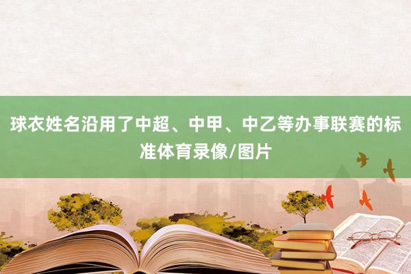 球衣姓名沿用了中超、中甲、中乙等办事联赛的标准体育录像/图片