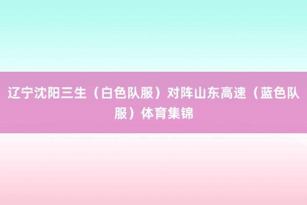 辽宁沈阳三生（白色队服）对阵山东高速（蓝色队服）体育集锦