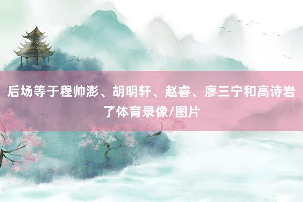 后场等于程帅澎、胡明轩、赵睿、廖三宁和高诗岩了体育录像/图片