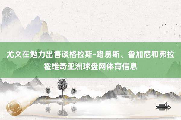 尤文在勉力出售谈格拉斯-路易斯、鲁加尼和弗拉霍维奇亚洲球盘网体育信息