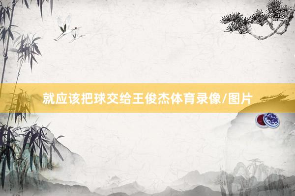 就应该把球交给王俊杰体育录像/图片