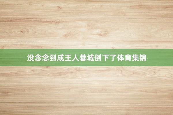 没念念到成王人蓉城倒下了体育集锦