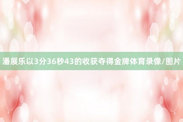 潘展乐以3分36秒43的收获夺得金牌体育录像/图片