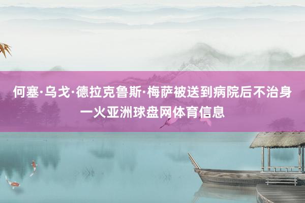 何塞·乌戈·德拉克鲁斯·梅萨被送到病院后不治身一火亚洲球盘网体育信息
