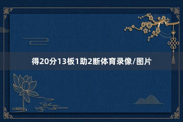 得20分13板1助2断体育录像/图片