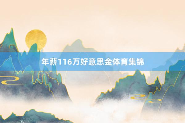 年薪116万好意思金体育集锦
