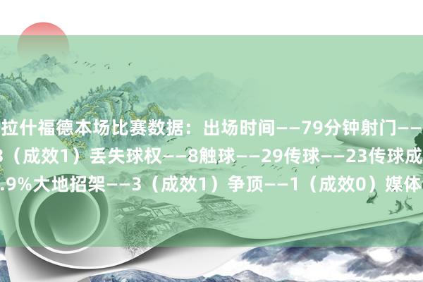 拉什福德本场比赛数据：出场时间——79分钟射门——0尝试过东说念主——3（成效1）丢失球权——8触球——29传球——23传球成效用——73.9%大地招架——3（成效1）争顶——1（成效0）媒体评分——6.5    亚洲球盘网体育信息