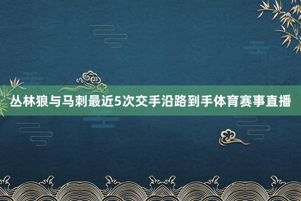 丛林狼与马刺最近5次交手沿路到手体育赛事直播