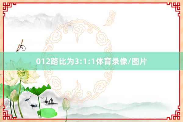 012路比为3:1:1体育录像/图片